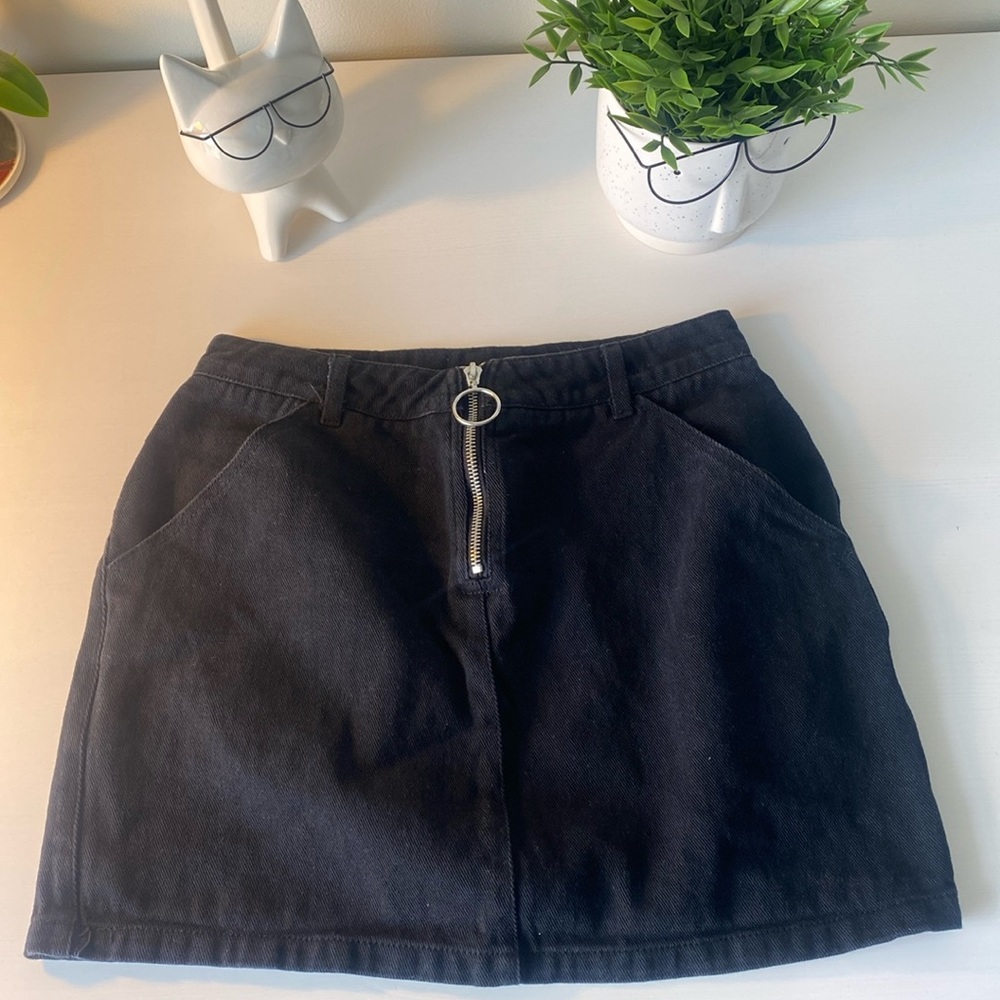 Black jean skirt